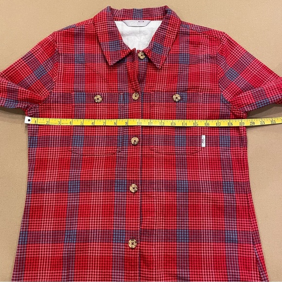 Women’s Stio Hutkeeper Flannel Button Down Size Medium - Picture 5 of 11